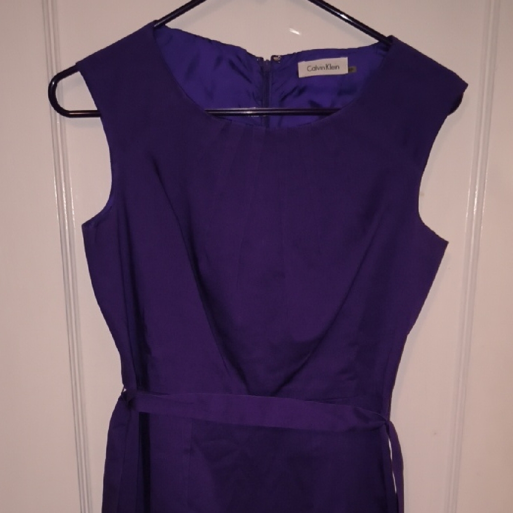 Calvin Klein | Deep Purple Midi Dress (33.5 Inches In Length)